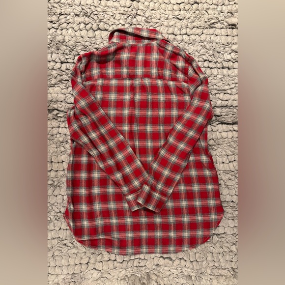Madewell Women’s Red Plaid Buttondown Shirt - Picture 3 of 7